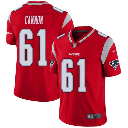 New England Patriots Football #61 Inverted Legend Limited Red Men Marcus Cannon NFL Jersey->youth nfl jersey->Youth Jersey